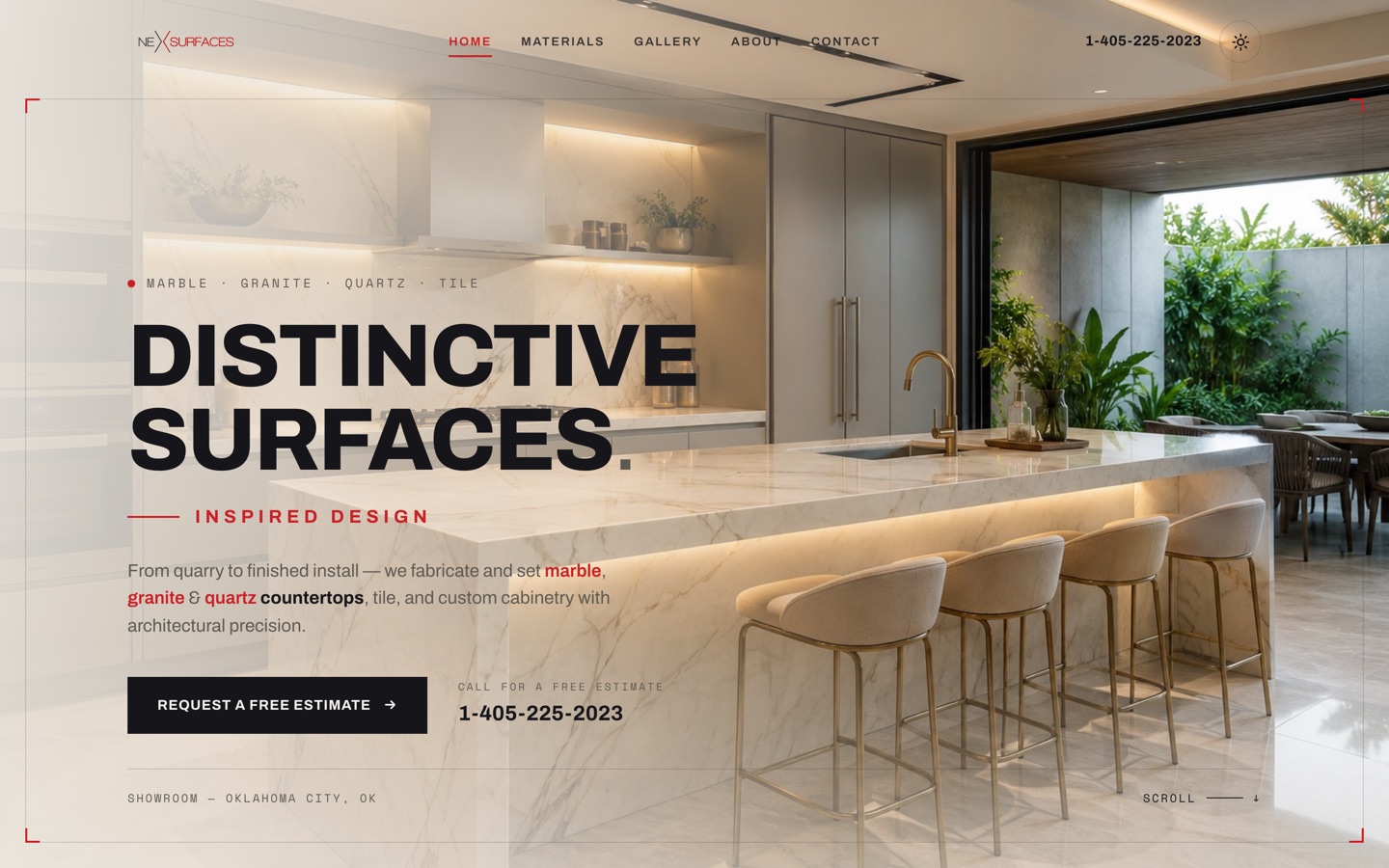 NexSurfaces — stone & surfaces website designed and developed by TWTM